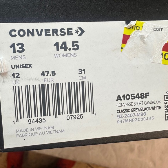 Converse Sport Casual Ox Sneakers Mens 13 Shoes Skater A10548F Low Top NEW - Picture 4 of 10